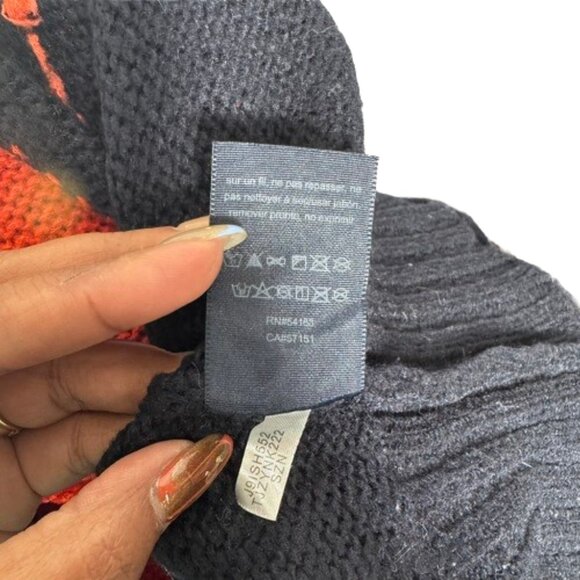 Tommy Hilfiger Navy Red Argyle British Heritage Cozy Holiday Turtleneck (Size L) - Picture 12 of 16